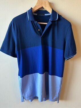 Greyson Three-Tone Blue Colorblock Polo